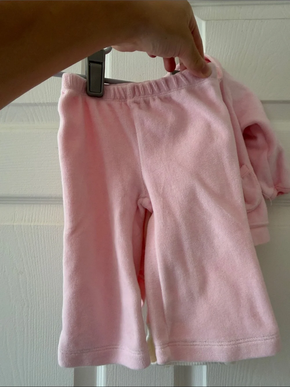 Carter's Pink & Cream Baby Girls 2-Piece Hoodie and Ribbed Bodysuit Set